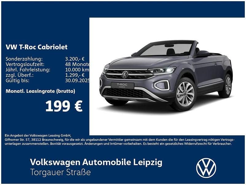 Grau Neu 2025 VW T-Roc Cabriolet Style Cabrio | 35.990 € (Fairer Preis) - Bild 1/3