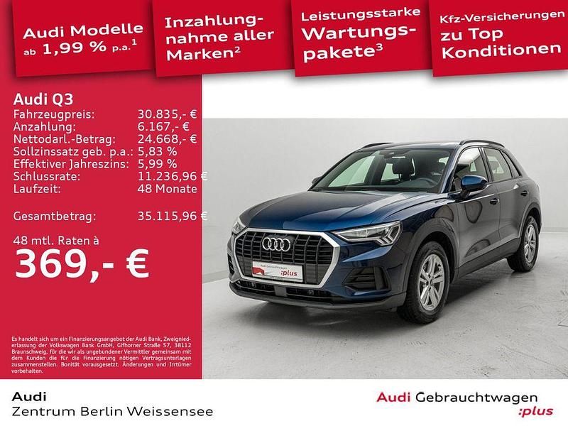 Navarrablau metallic Gebraucht 2022 Audi Q3 S-Line SUV | 30.835 € (Superpreis) - Bild 1/4