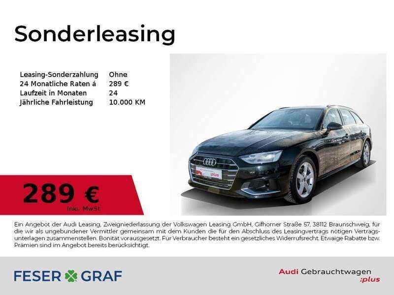 Mythosschwarz metallic Gebraucht 2024 Audi A4 Ambiente Kombi | 32.990 € (Fairer Preis) - Bild 1/4