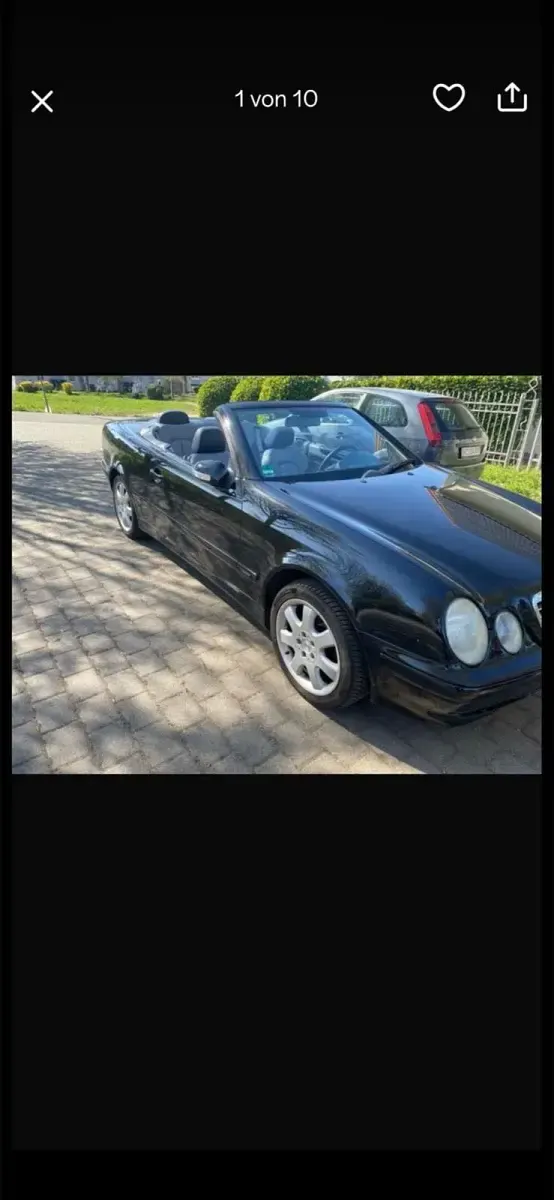 Gebraucht Mercedes CLK200 163 PS (119 kW) 2000 Schwarz Cabrio