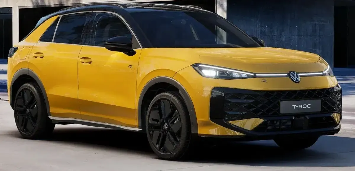 Nowe VW T-Roc R-line 2026 Żółty SUV