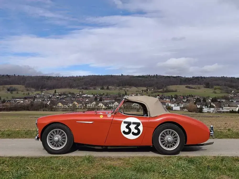 Brugt Austin Healey 100 90 HK (66 kW) 1955 Rød Cabriolet