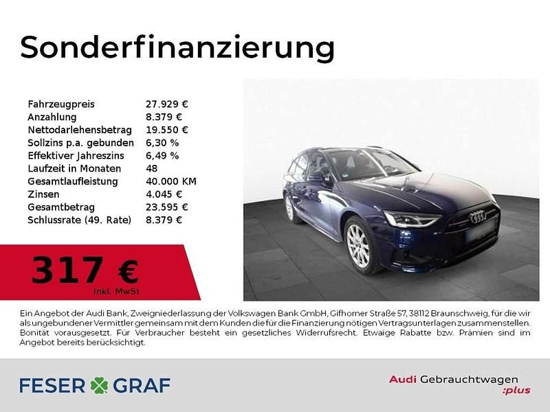 Navarrablau metallic Gebraucht 2021 Audi A4 Ambiente Kombi | 27.929 € (Fairer Preis) - Bild 1/2