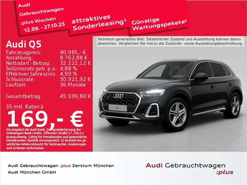 Schwarz Gebraucht 2022 Audi Q5 S-Line SUV | 40.985 € (Guter Preis) - Bild 1/2