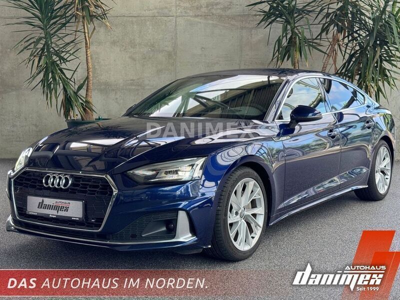 Blau Gebraucht 2020 Audi A5 Sportback Advanced Limousine | 28.990 € (Fairer Preis) - Bild 1/4