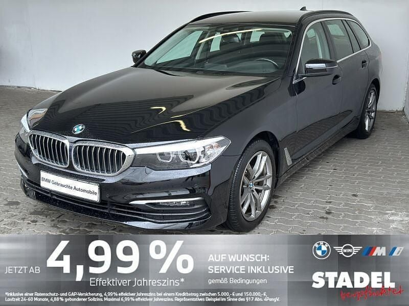 Schwarz Gebraucht 2019 BMW 520 Sport Line Kombi | 24.888 € (Guter Preis) - Bild 1/4
