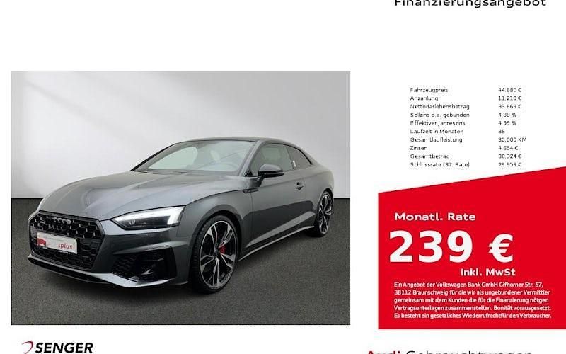 Grau Gebraucht 2023 Audi A5 S-Line Coupé | 44.880 € (Teuer) - Bild 1/4