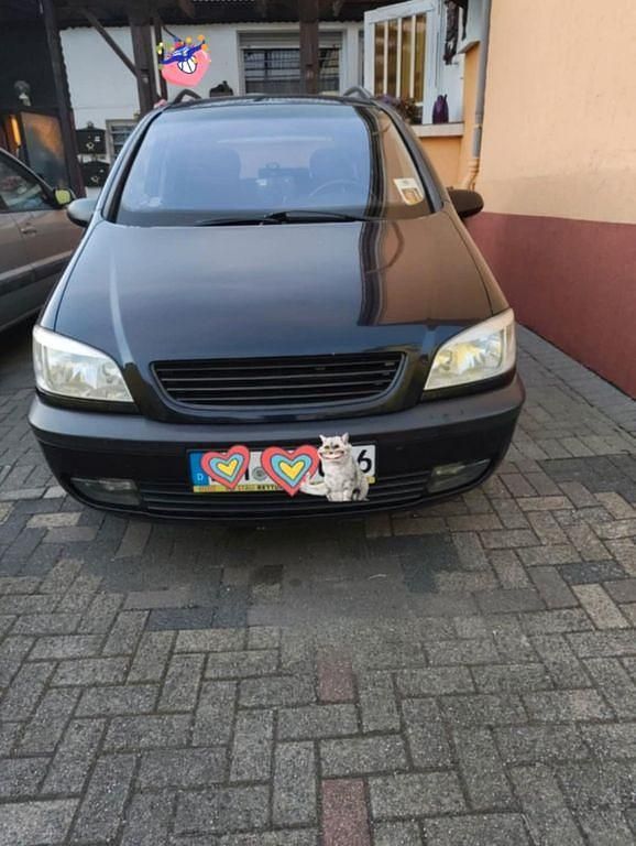 Blau Gebraucht 2003 Opel Zafira Elegance Van / Kleinbus | 1.000 € (Superpreis) - Bild 1/4