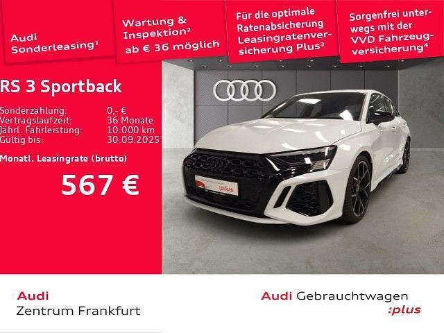 Gletscherweiß metallic Gebraucht 2024 Audi RS3 Sportback Sport Kleinwagen | 62.910 € (Etwas zu teuer) - Bild 1/2