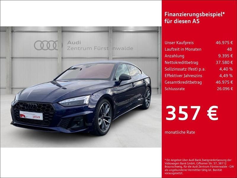 Blau Gebraucht 2024 Audi A5 Sportback Business Limousine | 45.575 € (Fairer Preis) - Bild 1/4