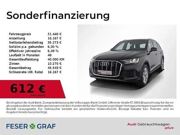 Mythosschwarz metallic Gebraucht 2021 Audi Q7 Ambiente SUV | 51.440 € (Fairer Preis) - Bild 1/2
