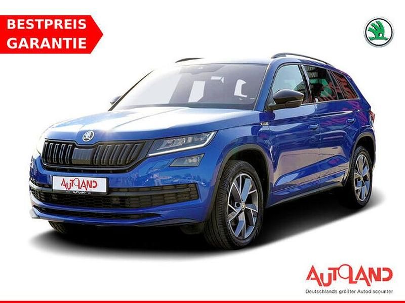 Blau Gebraucht 2021 Skoda Kodiaq SportLine SUV | 34.950 € (Teuer) - Bild 1/4