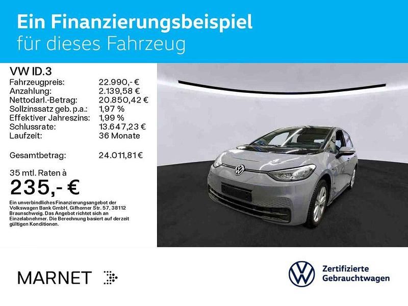 Gebraucht VW ID.3 IQ Drive 150 kW (204 PS) 2022 Mondsteingrau/schwarz Kleinwagen