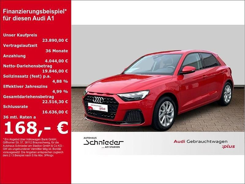 Rot Gebraucht 2024 Audi A1 Sportback Advanced Plus Kleinwagen | 23.890 € (Guter Preis) - Bild 1/4