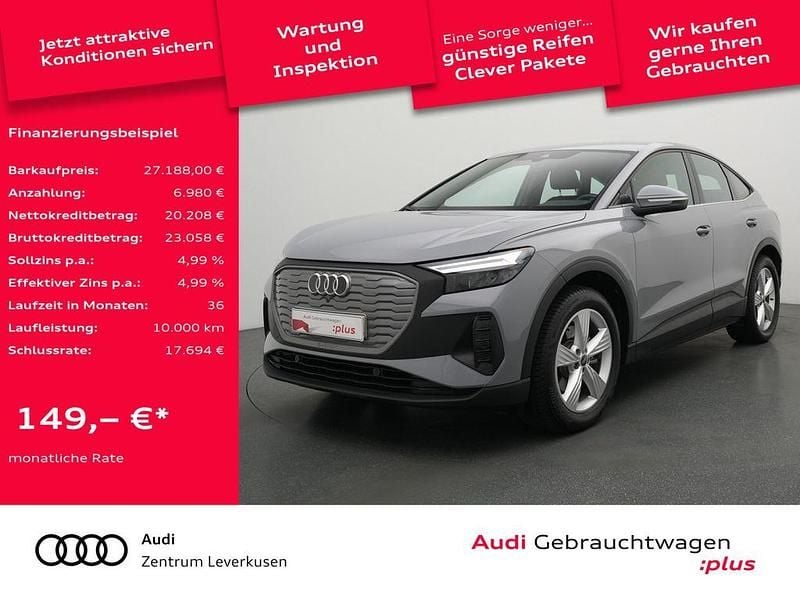 Grau Gebraucht 2023 Audi Q4 Sportback e-tron Sport SUV | 27.188 € (Superpreis) - Bild 1/4