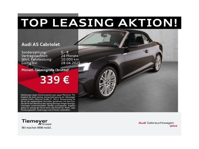 Mythosschwarz metallic Gebraucht 2024 Audi A5 Cabriolet Ambiente Cabrio | 44.440 € (Teuer) - Bild 1/1