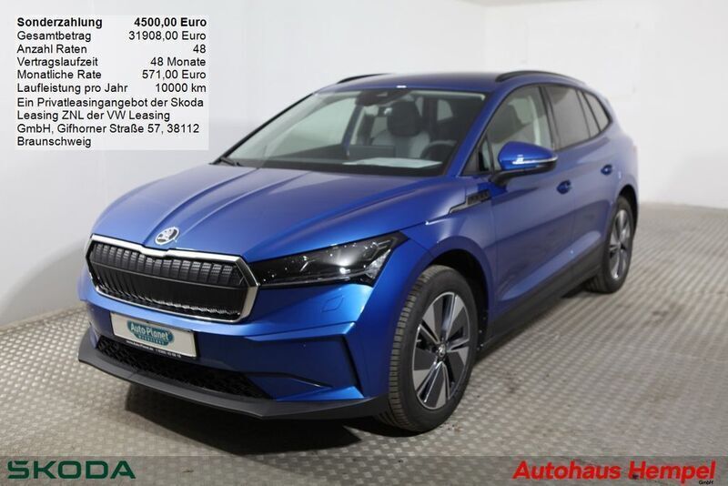 Raceblau metallic Gebraucht 2023 Skoda Enyaq iV Loft SUV | 31.990 € (Fairer Preis) - Bild 1/4
