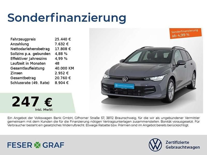 Mondsteingrau uni Gebraucht 2024 VW Golf VIII Life Kombi | 25.440 € (Fairer Preis) - Bild 1/1