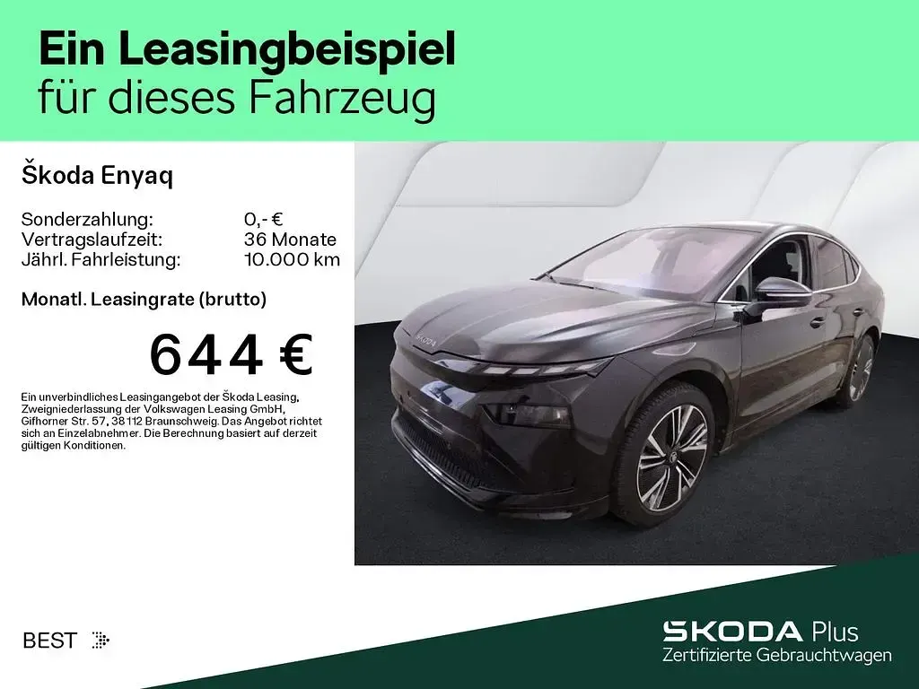 Gebraucht Skoda Enyaq iV 210 kW (286 PS) 2025 Blackmagic perleffekt SUV