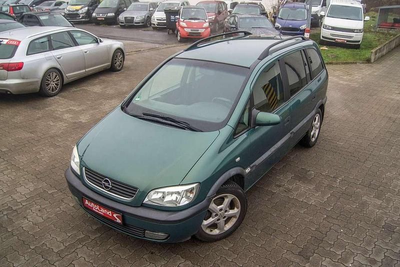 Grün Gebraucht 2002 Opel Zafira Executive Van / Kleinbus | 899 € (Guter Preis) - Bild 1/4