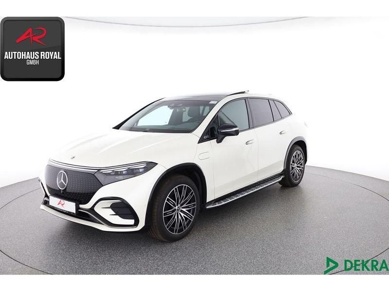 Weiss (metallic) Gebraucht 2023 Mercedes EQS450+ AMG SUV | 84.879 € (Teuer) - Bild 1/4
