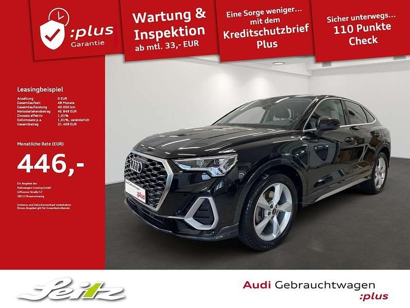 Mythosschwarz metallic Gebraucht 2024 Audi Q3 Sportback S-Line SUV | 45.849 € (Fairer Preis) - Bild 1/3