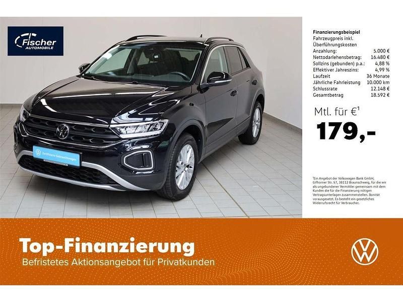 Schwarz Gebraucht 2022 VW T-Roc Life SUV | 21.480 € (Fairer Preis) - Bild 1/4