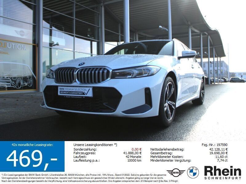 Alpinweiss uni Gebraucht 2024 BMW 330e M Sport Kombi | 41.555 € (Superpreis) - Bild 1/4