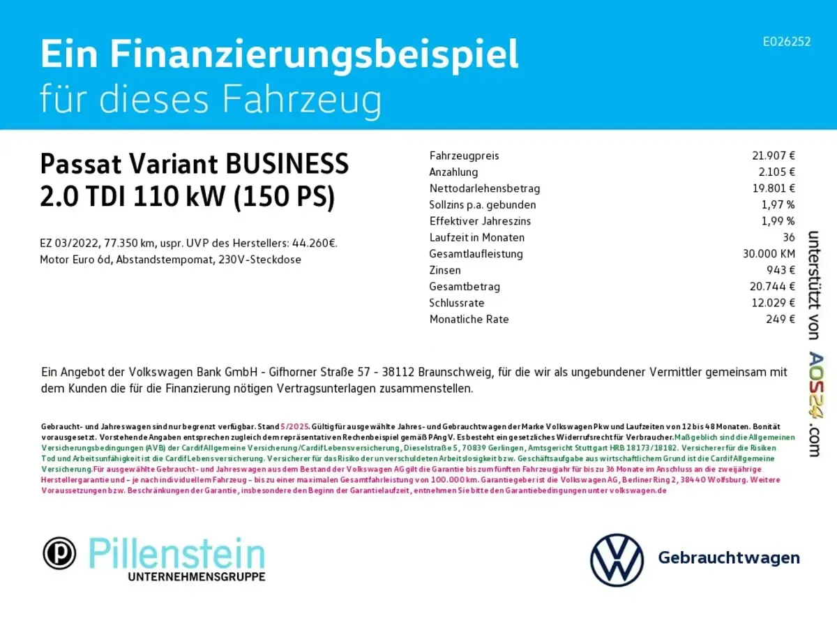 Gebraucht VW Passat Business 150 PS (110 kW) 2022 Weiß Kombi