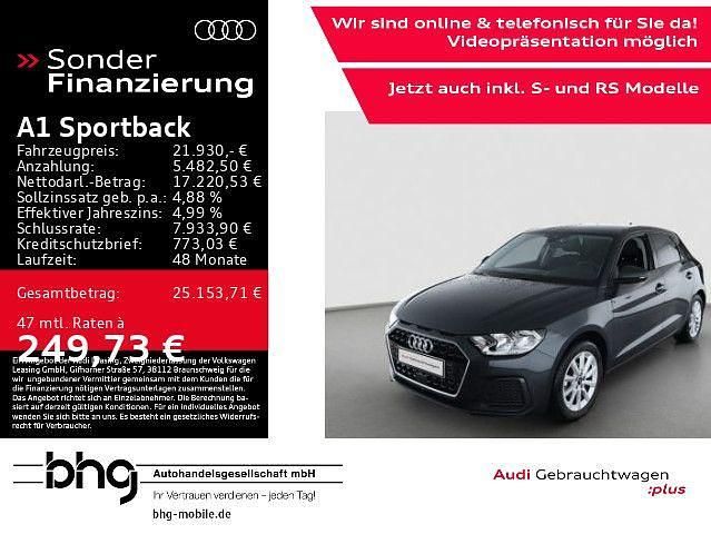 Manhattangrau metallic Gebraucht 2024 Audi A1 Sportback Advanced Plus Kleinwagen | 21.930 € (Guter Preis) - Bild 1/4