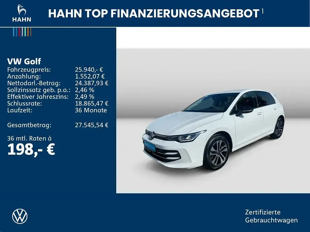 Usata VW Golf VIII Goal 116 CV (85 kW) 2025 Bianco Berlina