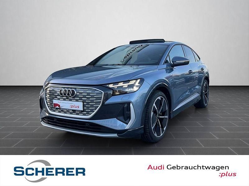Geysirblau metallic (metallic) Gebraucht 2022 Audi Q4 e-tron Ambiente SUV | 34.650 € (Fairer Preis) - Bild 1/4