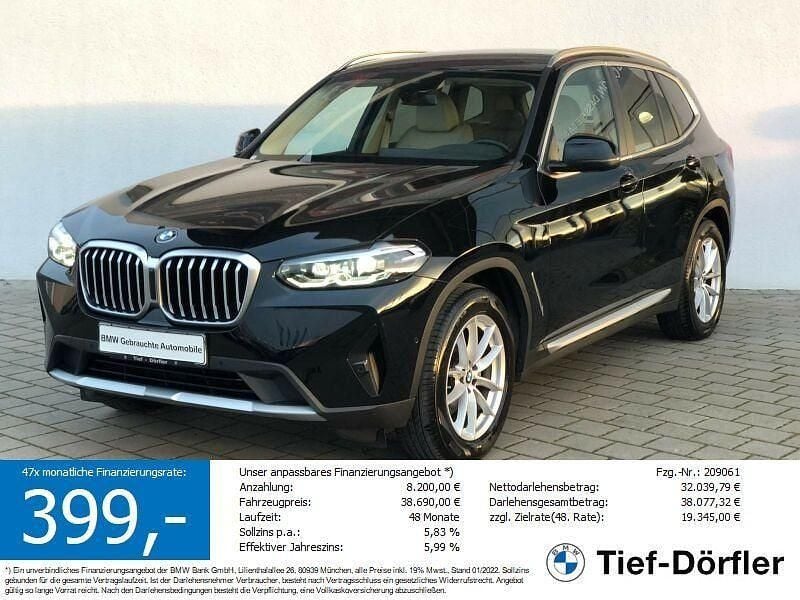Schwarz Gebraucht 2022 BMW X3 Sport Line SUV | 36.999 € (Guter Preis) - Bild 1/4