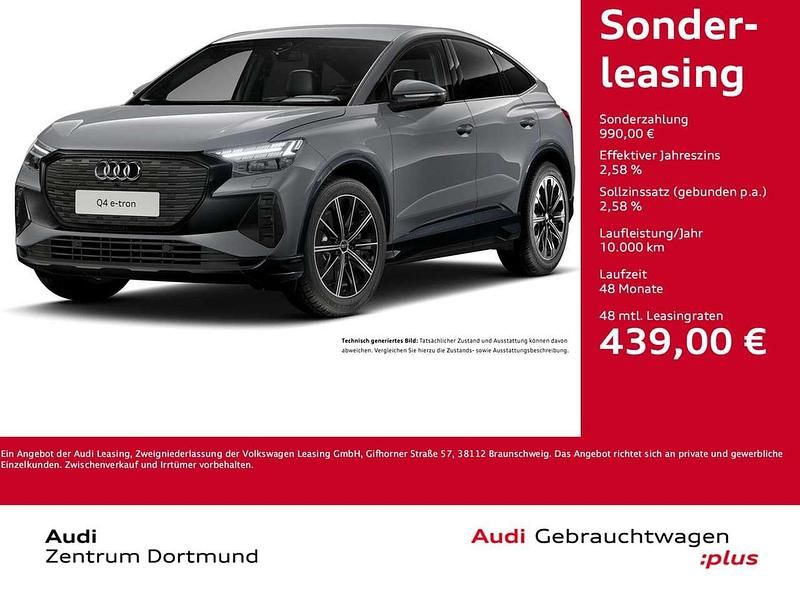 Kieselgrau Gebraucht 2025 Audi Q4 Sportback e-tron Ambiente SUV | 45.711 € (Superpreis) - Bild 1/4