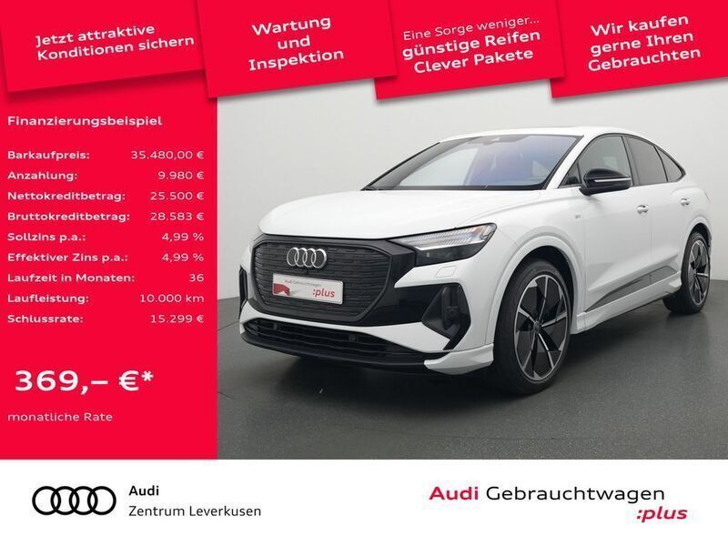 Gletscherweiß metallic Gebraucht 2022 Audi Q4 Sportback e-tron Ambiente SUV | 35.480 € (Fairer Preis) - Bild 1/4
