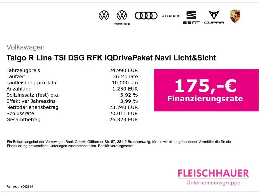 Gebraucht VW Taigo R-line 110 PS (80 kW) 2023 Schwarz SUV