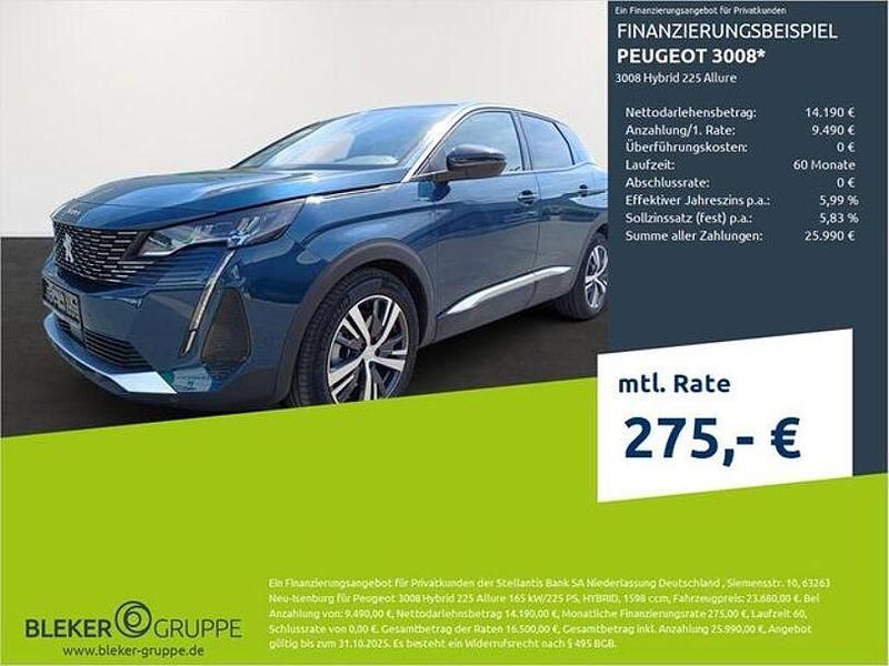 Celebes blau (metallic) Gebraucht 2022 Peugeot 3008 Allure SUV | 22.280 € (Superpreis) - Bild 1/3