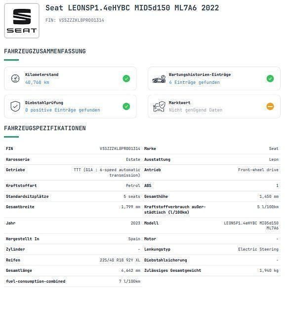 Gebraucht Cupra Leon 204 PS (150 kW) 2022 Weiß Kombi