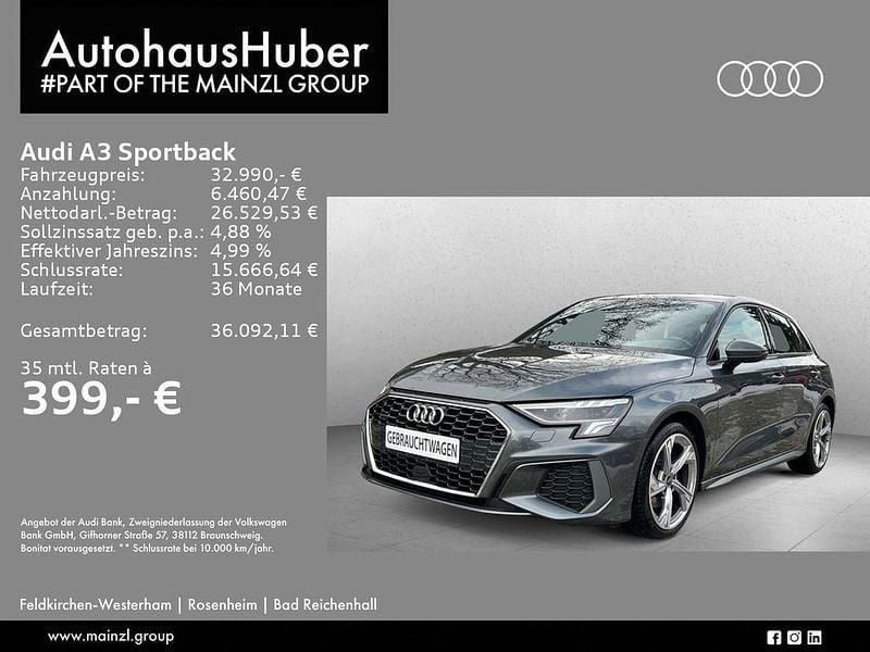 Gebraucht Audi A3 S-Line 191 PS (140 kW) 2023 Daytonagrau perleffekt Limousine