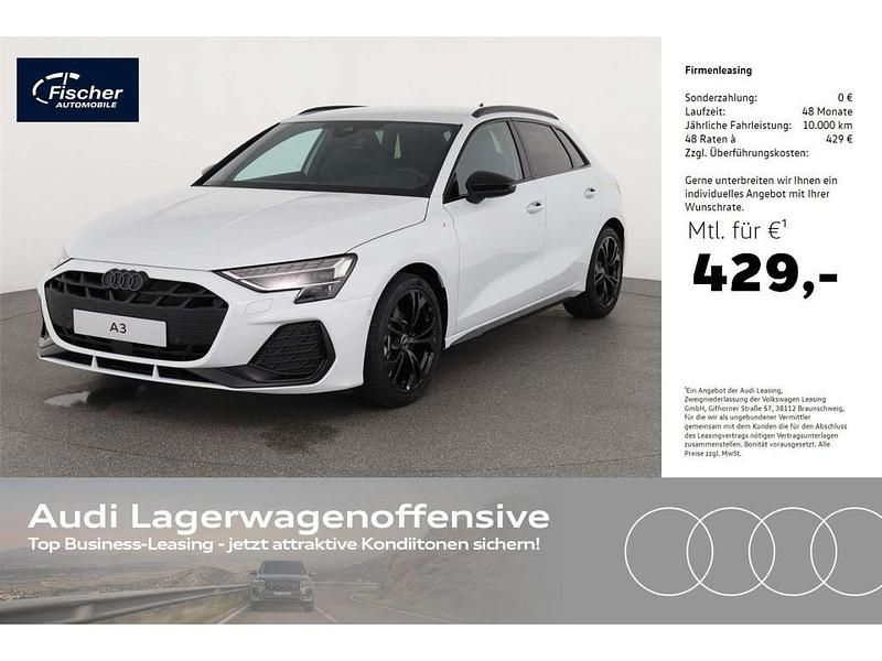 Gletscherweiß metallic Gebraucht 2025 Audi A3 Sportback S-Line Limousine | 39.980 € (Fairer Preis) - Bild 1/4