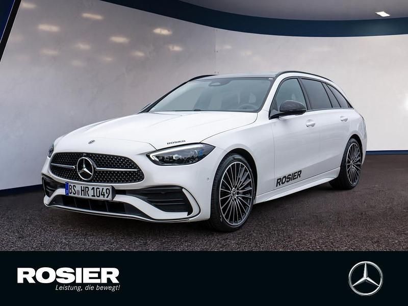 Weiß Gebraucht 2024 Mercedes C200 AMG line Kombi | 49.900 € - Bild 1/4