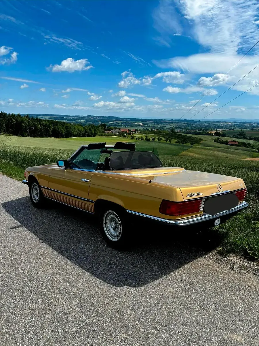 Gebraucht Mercedes SL450 218 PS (160 kW) 1976 Gold Cabrio