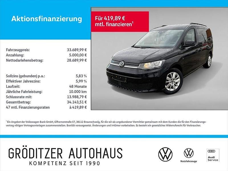Deep black Gebraucht 2024 VW Caddy Maxi Life Life Van / Kleinbus | 33.689 € (Fairer Preis) - Bild 1/4