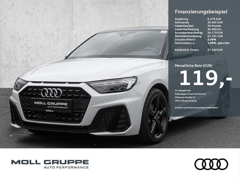 Gletscherweiss metallic mythosschwarz metallic Gebraucht 2024 Audi A1 Sportback Ambiente Kleinwagen | 27.440 € (Guter Preis) - Bild 1/3