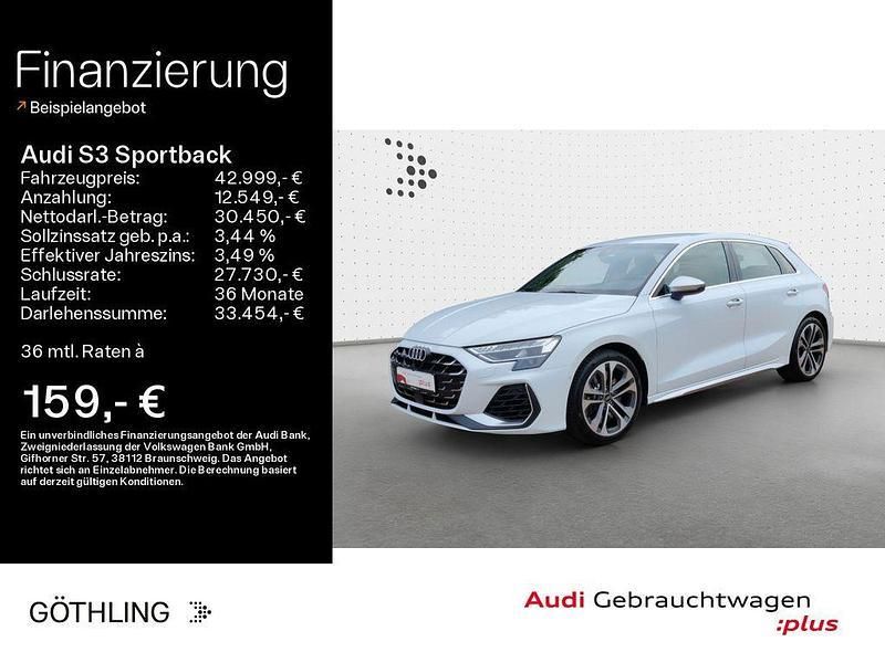 Gletscherweiß metallic Gebraucht 2024 Audi S3 Ambiente Limousine | 42.999 € (Superpreis) - Bild 1/4