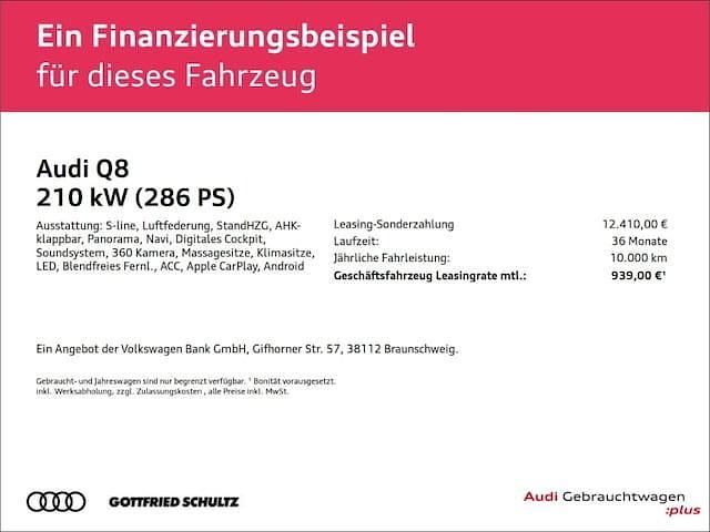 Daytonagrau perleffekt Gebraucht 2022 Audi Q8 Ambiente SUV | 59.980 € (Superpreis) - Bild 1/1