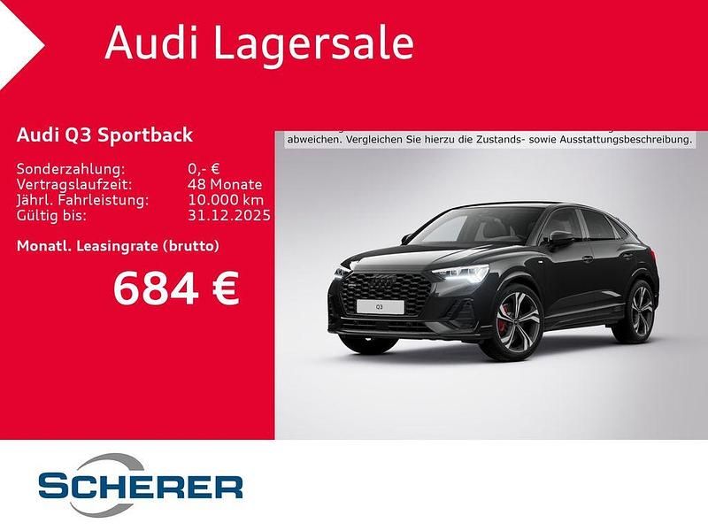 Schwarz Neu 2025 Audi Q3 Sportback S-Line SUV | 58.890 € (Etwas zu teuer) - Bild 1/3