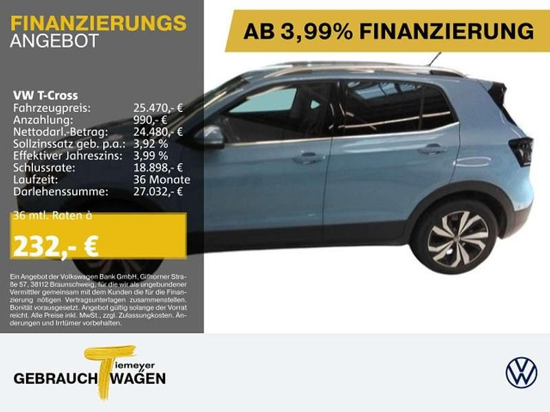Blau Gebraucht 2024 VW T-Cross Life SUV | 25.470 € (Fairer Preis) - Bild 1/4