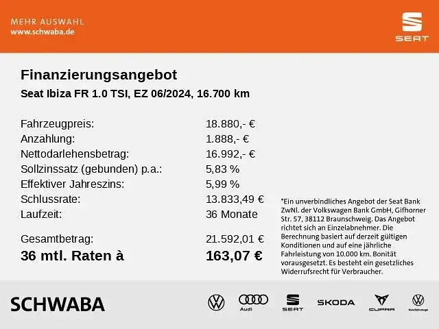 Gebraucht Seat Ibiza FR 116 PS (85 kW) 2024 Rot Kleinwagen