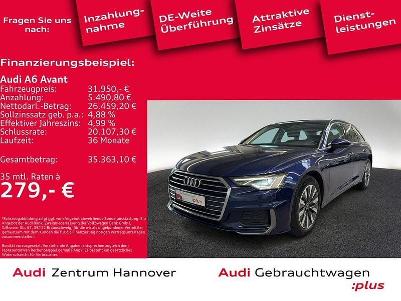 2d navarrablau metallic (metallic) Gebraucht 2021 Audi A6 Ambiente Kombi | 31.950 € (Guter Preis) - Bild 1/4